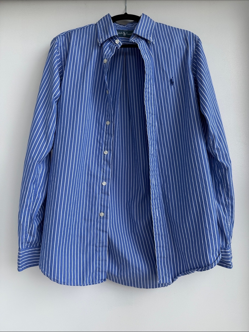 Polo Ralph Lauren Striped Button Down Cotton Shirt Blue Small